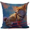 Doberman Greyhound Dachshund Corgi Dog Siberian Husky Linen Cushion Cover Living Room Sofa Throw Pillows Decorative Pillowcase