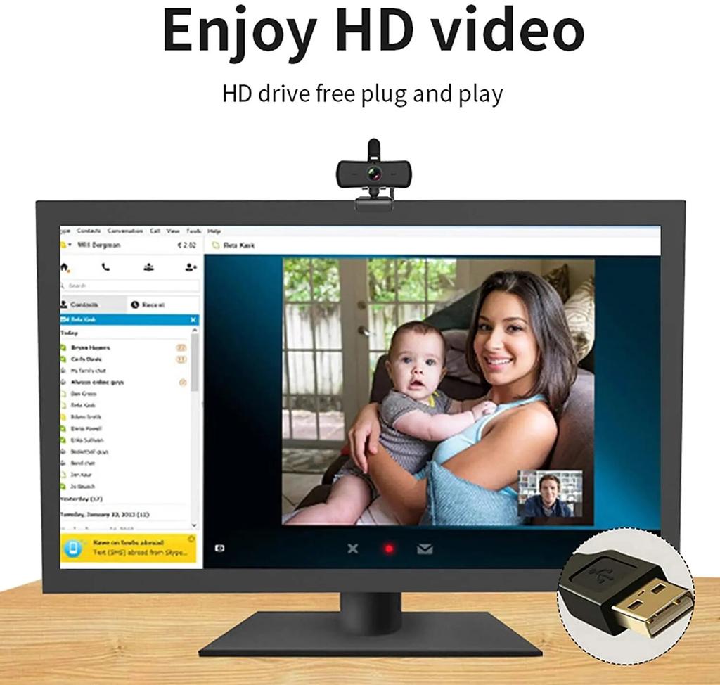 2k веб-камера Hd 2040*1080p компьютер ПК веб-камера с микрофоном вращающиеся камеры для прямой трансляции видеовызовов конференц-работа