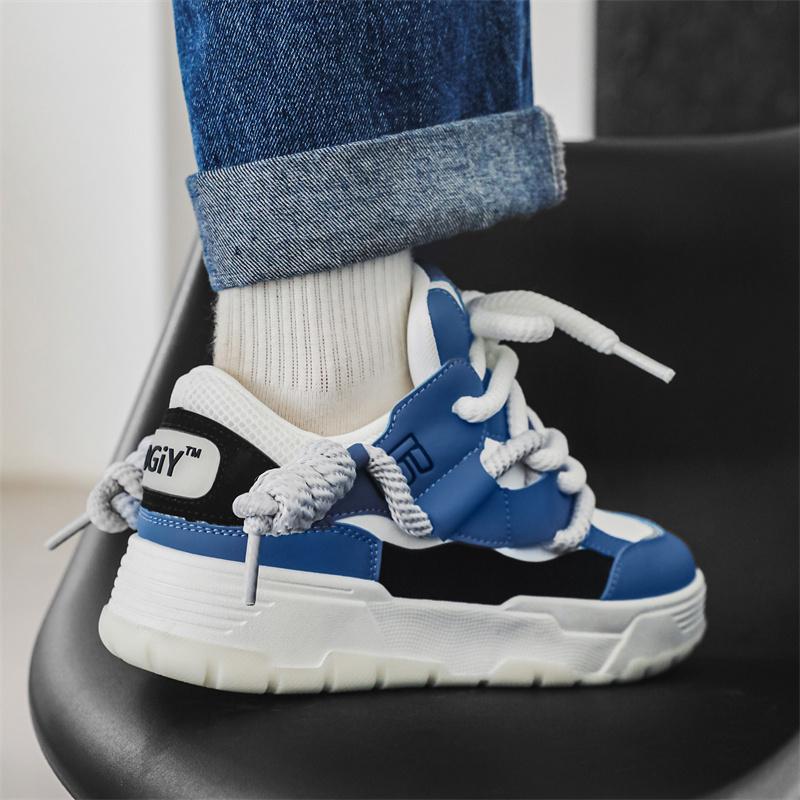Chunky Vulcanized Shoes For Men Fashion Casual Sport Walking Sneakers Street Style Platform Men’s Basketball Canvas Sneakers New