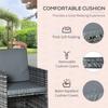 8-Seater Rattan Dining Set Garden Furniture Cushion Seat Woven Rattan Grey