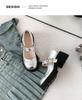 Platform Mary Jane Single Shoes Women'S Spring British College Style High Heel Large Size Versatile Retro Small Leather Shoes