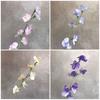 7 Heads Simulation Pea Flower 63cm Artificial Bouquet New Fake Flower  Wedding Party Decor