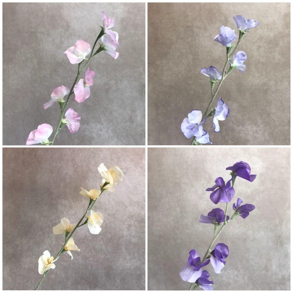 7 Heads Simulation Pea Flower 63cm Artificial Bouquet New Fake Flower Wedding Party Decor