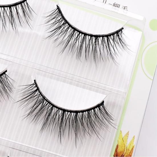 Yousheng 3 пары накладных ресниц, натуральные, удобные в носке, волокнистые перекрестные ресницы для макияжа, накладные ресницы для примерочной