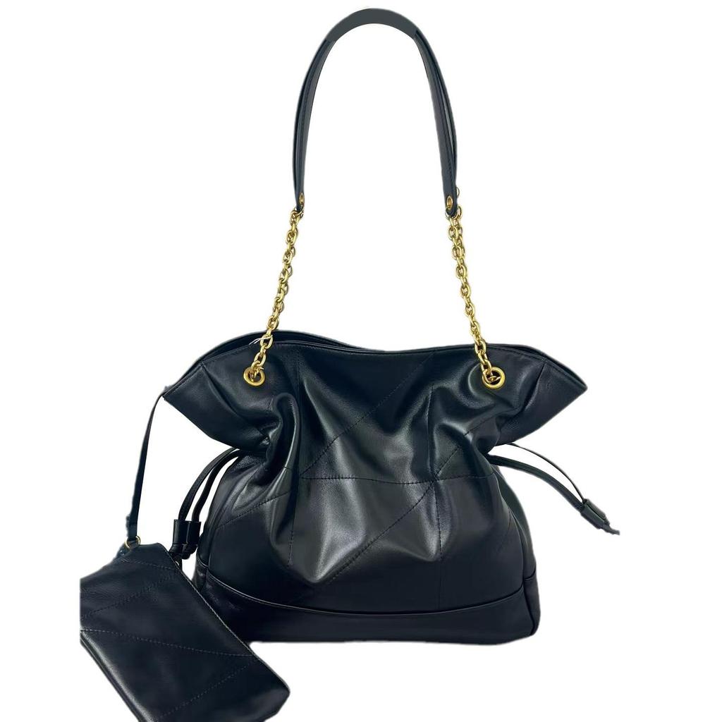 Сумка через плечо Luxe Cowhide Diamond Chain 2024 года — вместительная, стильная и элегантная женская сумка-тоут