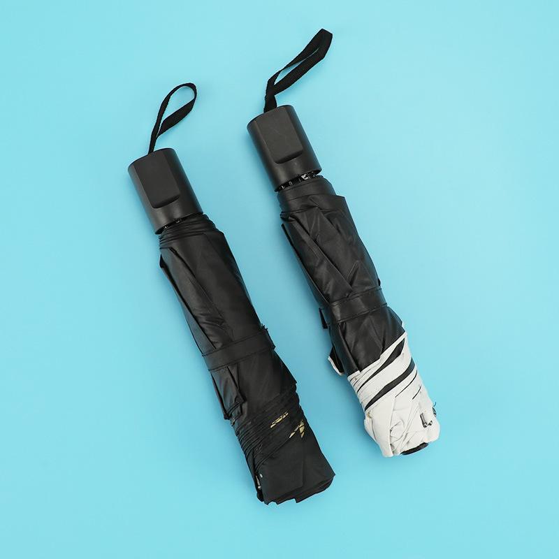 Зонт от солнца с перьями и горячим тиснением, защита от ультрафиолета, складной солнечный зонт для мужчин и женщин, виниловый солнцезащитный зонт двойного назначения