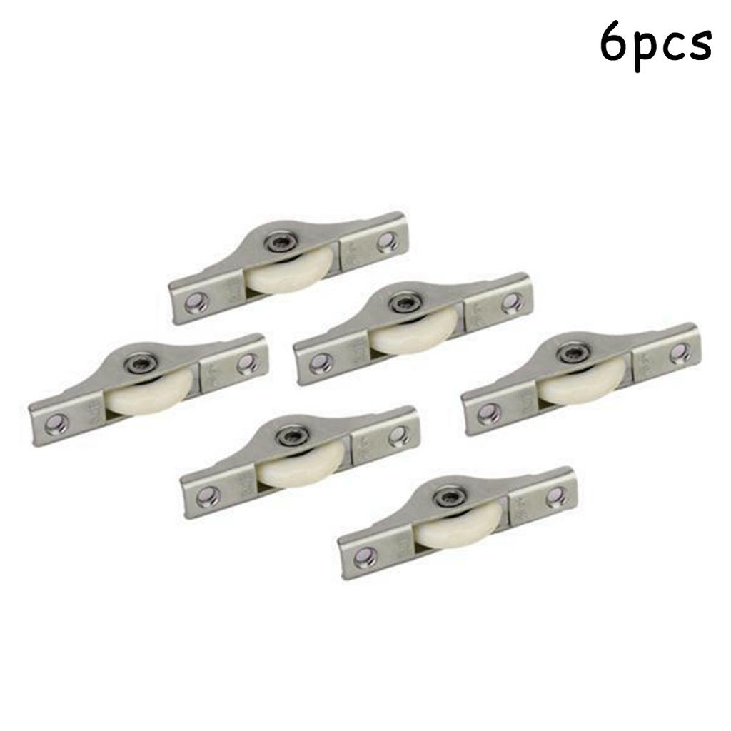 6pcs Window Pulley Wardrobe Drawer Sliding Roller Cabinet Casement Pulley Nylon Wheel Cupboard Sliding Door Roller Hardware