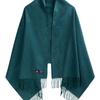 ABRAHAM MOON Merino Wool Shawl 70cm - Teal