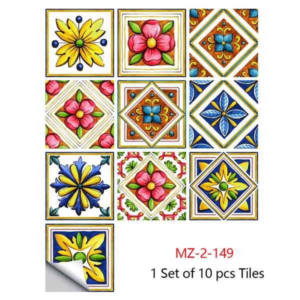 10x10/15x15/20x20/30x30cm PVC Flower Tile Tiles Decals Waterproof Wall Sticker Bathroom Sticker Kitchen Decoration