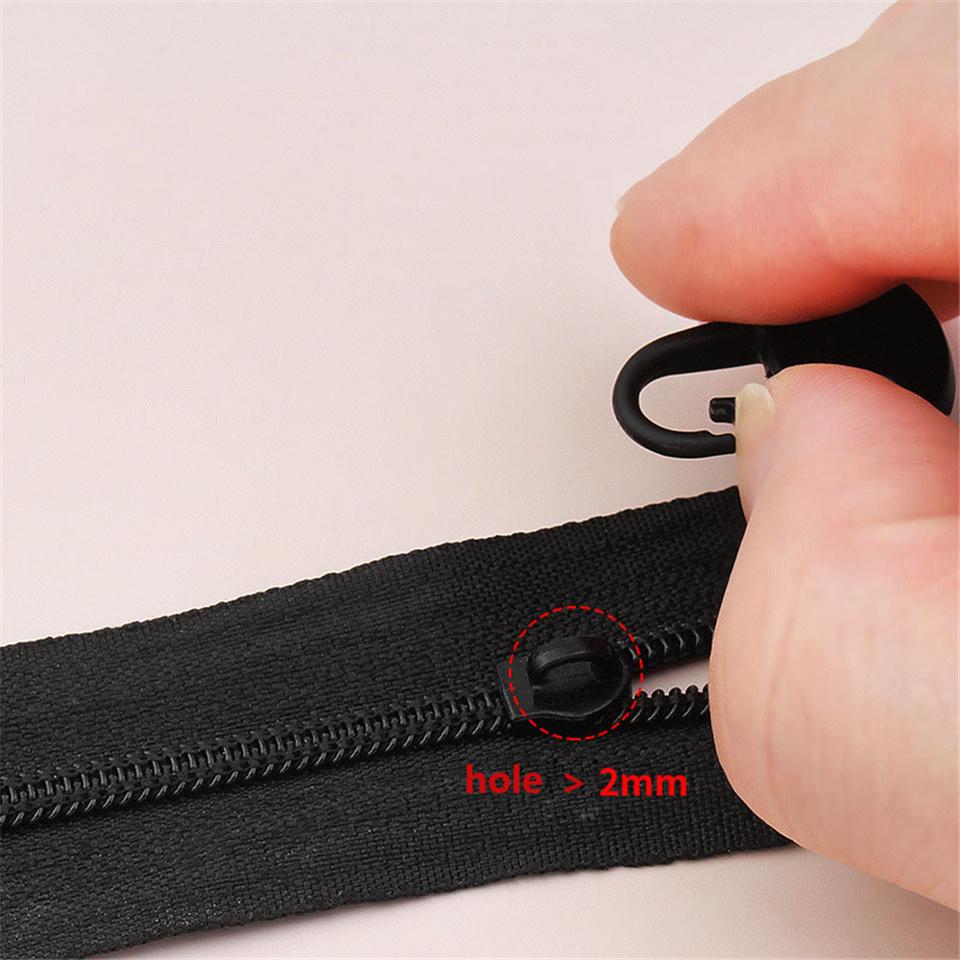 2/5Pcs Zipper Pull Replacement Detachable Zipper Slider Pull Tab Repair Kit for Clothing Jacket Diy Craft Sewing Zip Head
