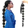 Synthetic Ponytail Bubble Warp Around Hair Extensions Natural Fake Hair Pieces For Women Long Black Lantern Bubble Ponytail