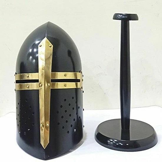 Средневековый король Леонид Греческий спартанский доспех 300 Римский шлем Хэллоуин Спартанский черный