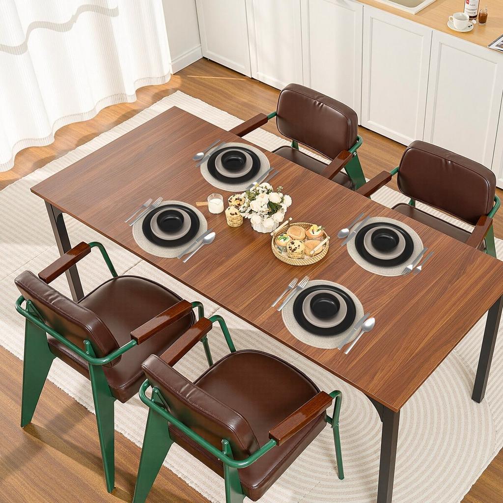 71in Rectangle Dining Table Wood Kitchen Table for 6-8 Person (Only Table)