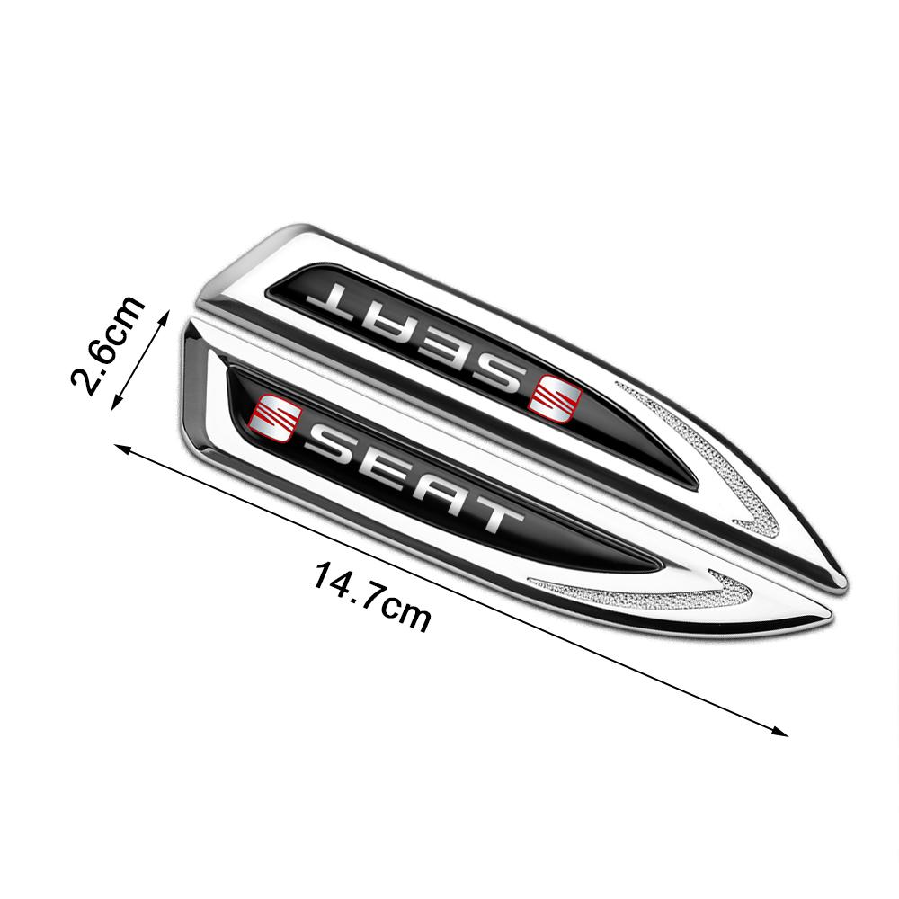 CUBE3 For SEAT lbiza 6j Leon Mk2 Cupra FR Arona Racing Ateca Altea 3D Metal Logo Car Fender Side Wing Emblem Badge Sticker Accessories