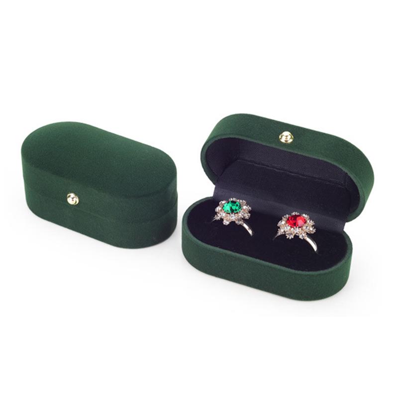 Бархатная шкатулка для безделушек, шкатулка для колец, органайзер для ювелирных изделий, шкатулка для двойных колец, шкатулка для драгоценностей