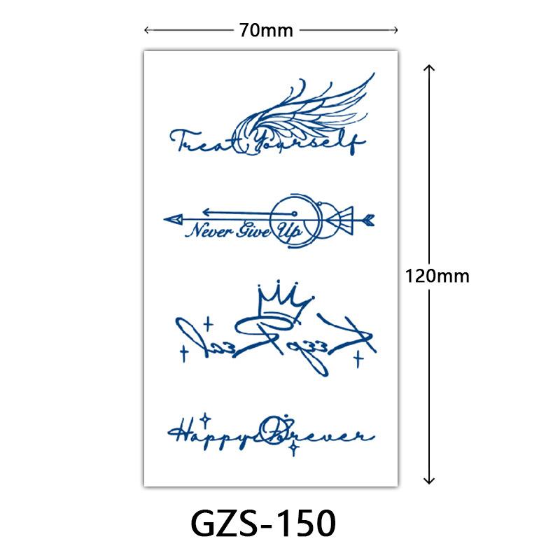 Травяная тату-наклейка, Тату-наклейка соком на тыльную сторону руки, Полуперманентная тату-наклейка, Водостойкая тату