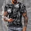 Мужская футболка Женские футболки 3D-печать Короткий рукав Удобная Спортивная одежда Футболки