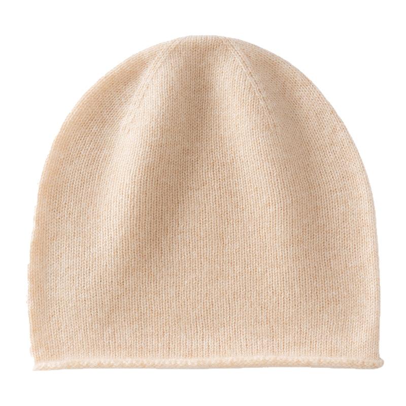 % Pure cashmere hats autumn and winter new men's and women's knitted cashmere hats stacking hats warm baby hats