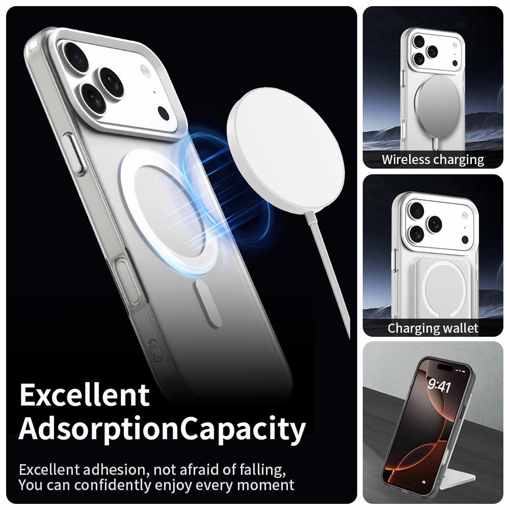 Чехол для iPhone 17 Pro, совместимый с MagSafe, гибридная задняя крышка телефона с защитой от падений