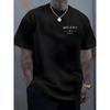 Men's Summer 100% Pure Cotton Fashionable Sports Casual Loose MILANO ITALIA Pattern Printed Round Neck Short Sleeved T-shirt Top