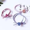 Модные девушки однотонные двухслойные завязанные в форме сердца веревки для волос украшения головы аксессуары креативные подарки на день рождения