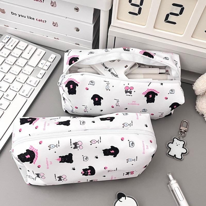 1 шт. Милый мультяшный пенал для детей с изображением животных, кавайный медведь, щенок, канцелярская сумка, большая вместимость, сумка для ручек, школьные принадлежности