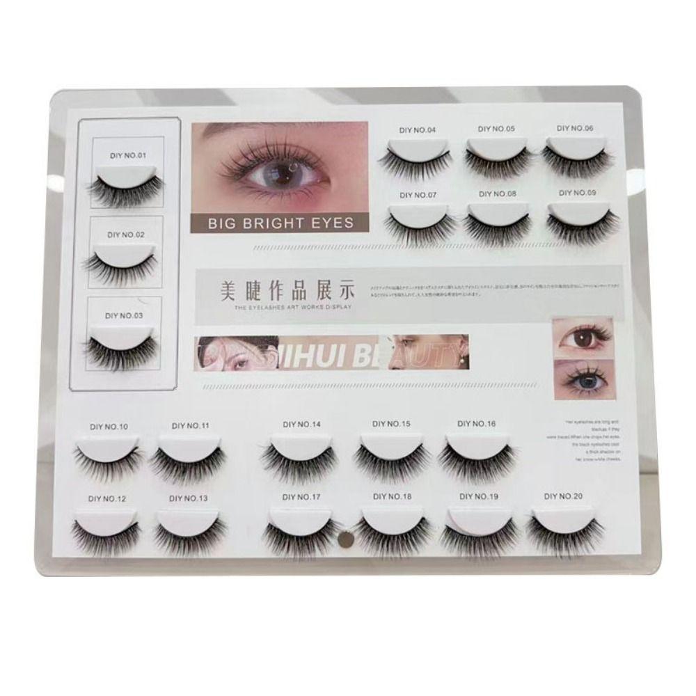 10/12/16/20 Grids Eyelash Display Board Metal Stand Eye Lash Plate Beauty Salon