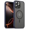 IPAKY For iPhone 16 Pro Max Magnetic Case Shockproof TPU + PC Matte Phone Back Cover