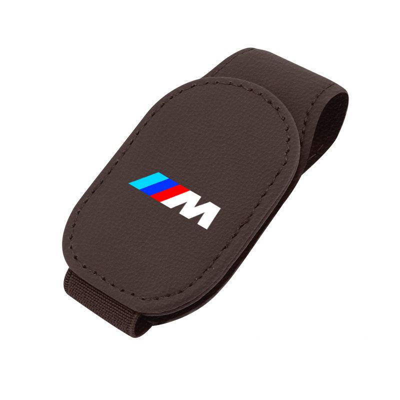 BBJK3 Для BMW M X1 X2 X3 X5 X6 E46 E39 E90 E36 E60 E34 E30 F30 Магнитный кожаный зажим-держатель для очков Универсальный автомобильный держатель для солнцезащитных очков