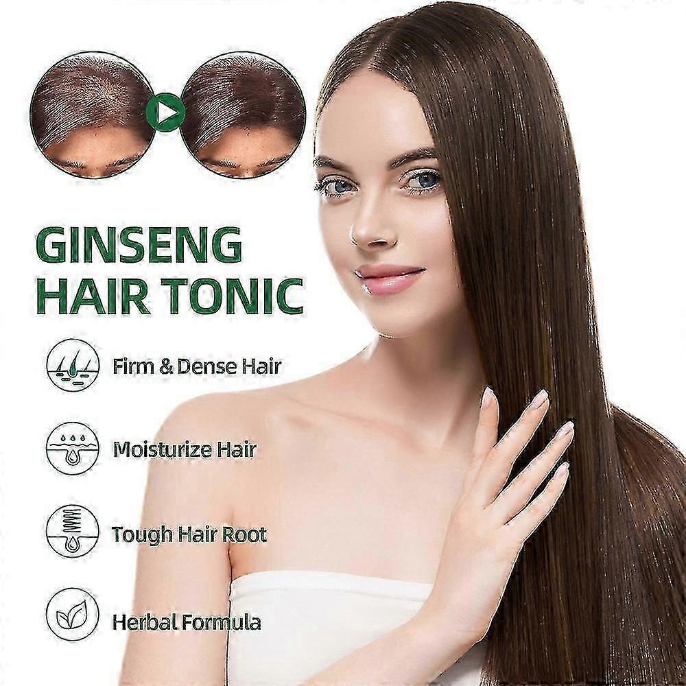 Ginseng Hair Growth Liquid Herbal Hair Growth Spray Anti-fall Tough Hair Root Moisturize Hair Care Essence 100ml