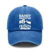 [Dad Hat] "DADDY DAUGHTER BEST FRIENDS FOR LIFE" Print Polyester Adjustable Baseball Cap Unisex Casual Daily Wear Hat