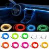 Car Interior LED Lights with Flexible Neon Lights with USB Cigarette Drive 1M/3M/5M Hot Style Ambient Led Lights LED Ice Blue