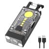 4000LM Мини EDC Солнечный LED+COB Фонарик Маленький Карманный Брелок Фонарик USB Перезаряжаемый Сильный Магнитный Кемпинговый Фонарь Прожектор