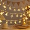 1,5 м/3 м Светодиодная гирлянда Рождественские гирлянды для улицы Садовая гирлянда для кемпинга 20 светодиодов Водонепроницаемая гирлянда Огни Рамадан Украшения