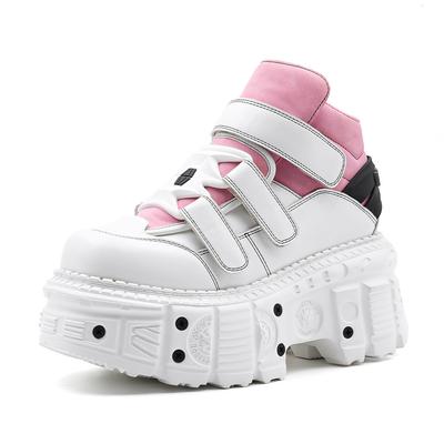 Летние панк ботинки кроссовки на платформе массивная подошва танкетка унисекс обувь хайтопы для мужчин женщин