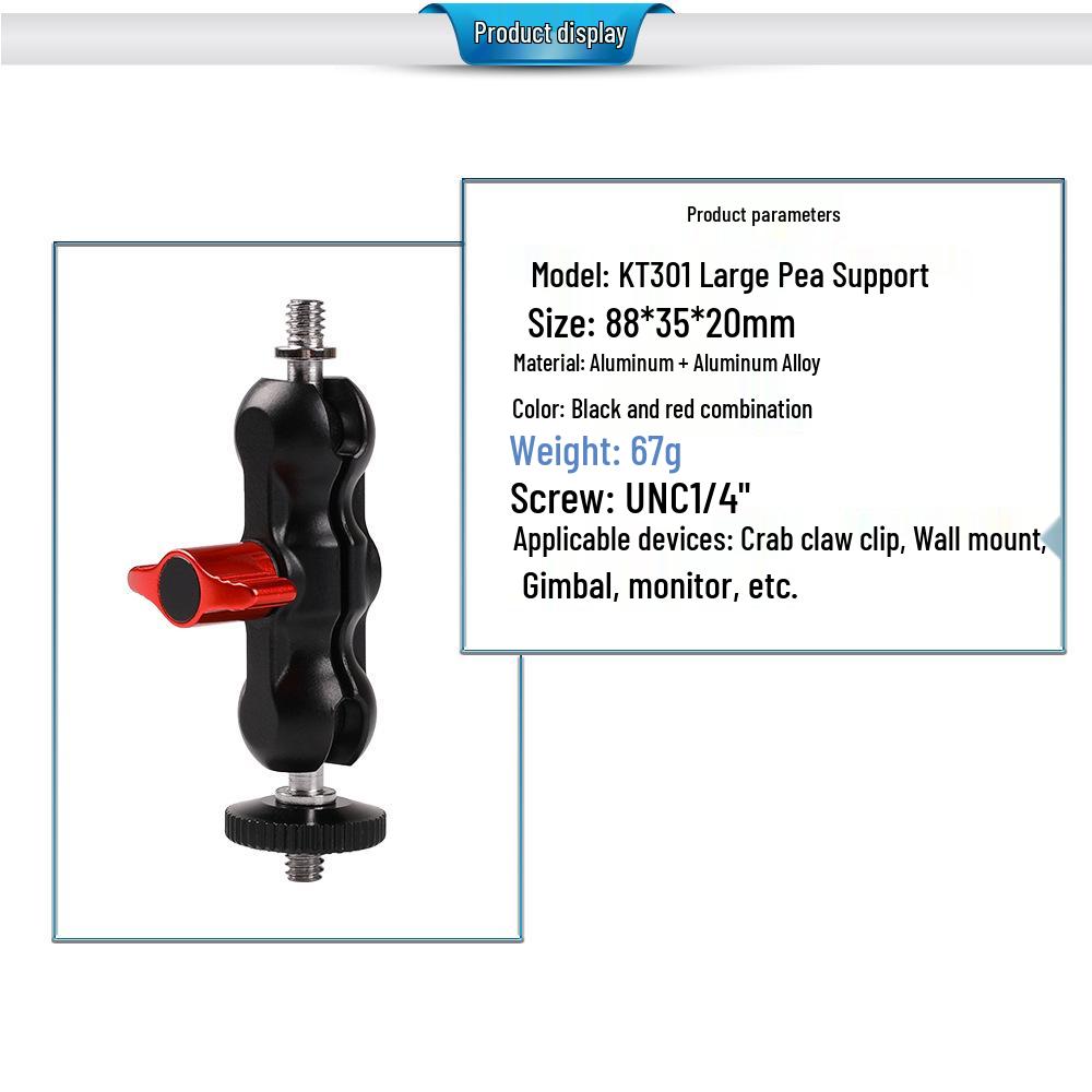 Double-Headed Magic Arm Bracket with Flash Clamp
