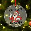 Санта говорит шесть семь рождественское украшение смешной 67 мем подвесное украшение рождественский прикол подарок для друзей семьи