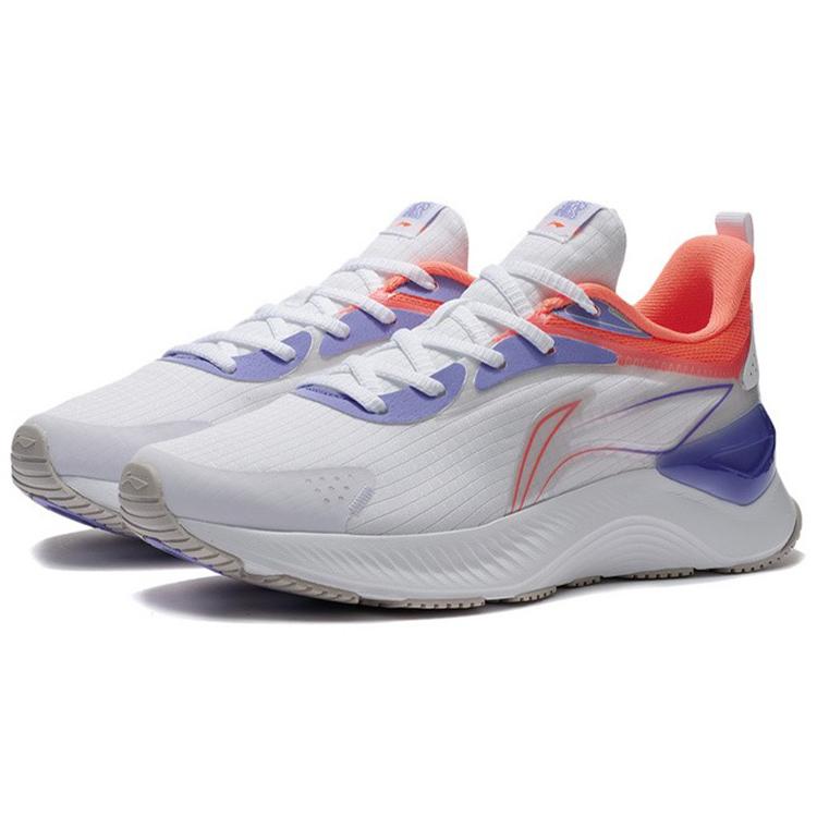 Li Ning YueYing Элемент Беговые кроссовки Женские Низкие Белый/Фиолетовый ARHS010-1