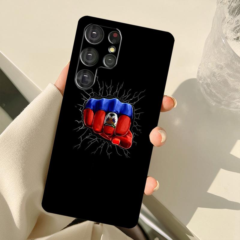 Haiti Haitian Flag Case For Samsung Galaxy S24 Ultra S21 S22 S23 S25 Ultra S9 S10 Plus S20 FE S23 FE Back Cover