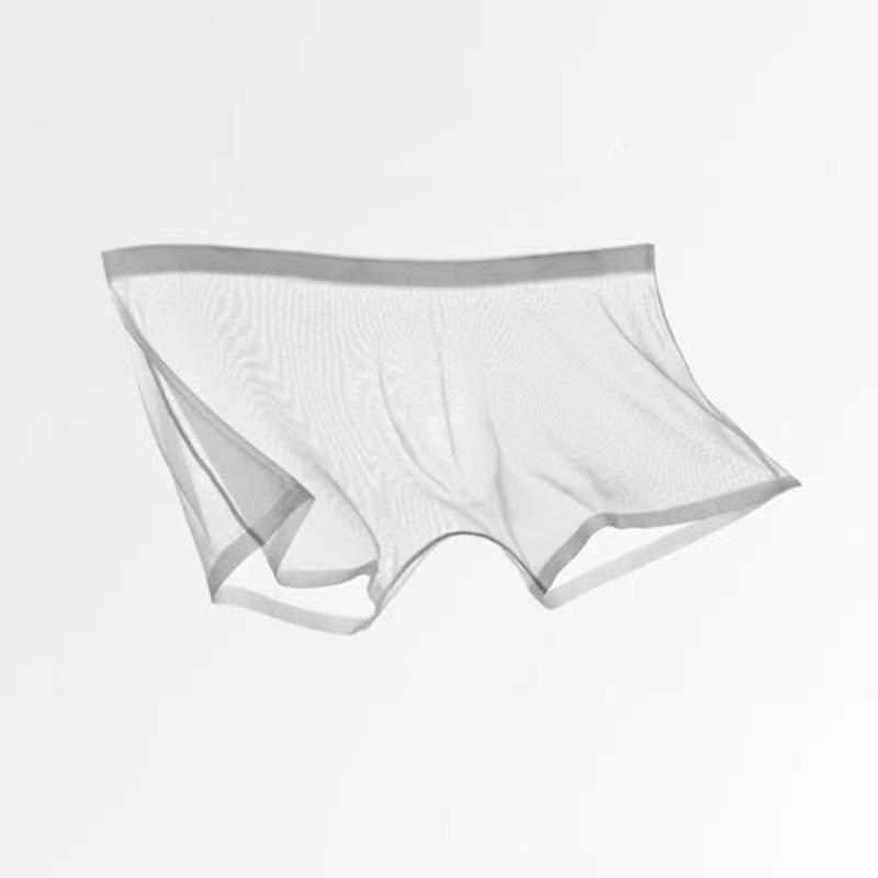 Мужское нижнее белье Прозрачные боксеры Bulge Ice Silk See Through Трусы Сексуальные трусы Трусики с низкой талией Нижнее белье