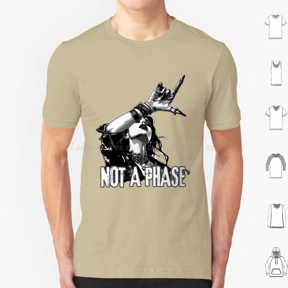 Not A Phase T Shirt Big Size 100 Cotton Metal Metalgirls Metalfans Girl Rocking Girls Music Lovers Spikes Studs