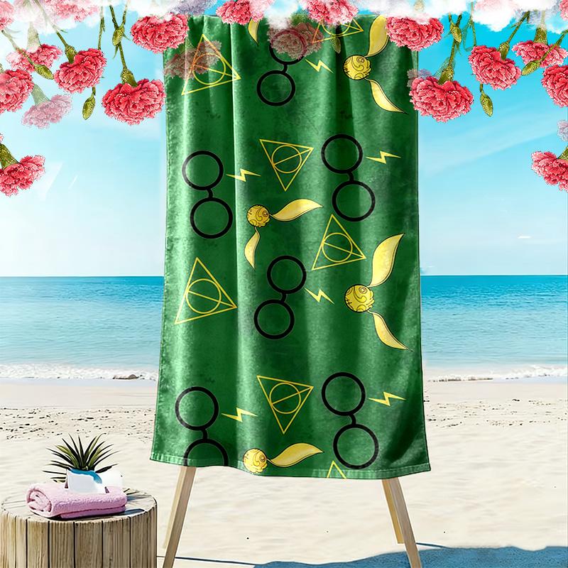 Harry Potter Print Beach Towel, Large Soft Quick Dry Towel for Beach Camping Swimming