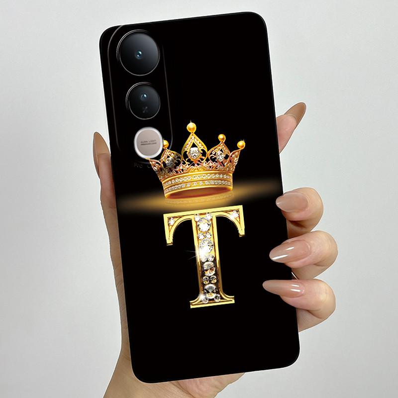 Для Vivo V50 Lite 5G Чехол Роскошные Буквы Пара Силиконовые Мягкие Чехлы Для Телефона Для Vivo V50 V50Lite 5G Защита Камеры Задняя Крышка