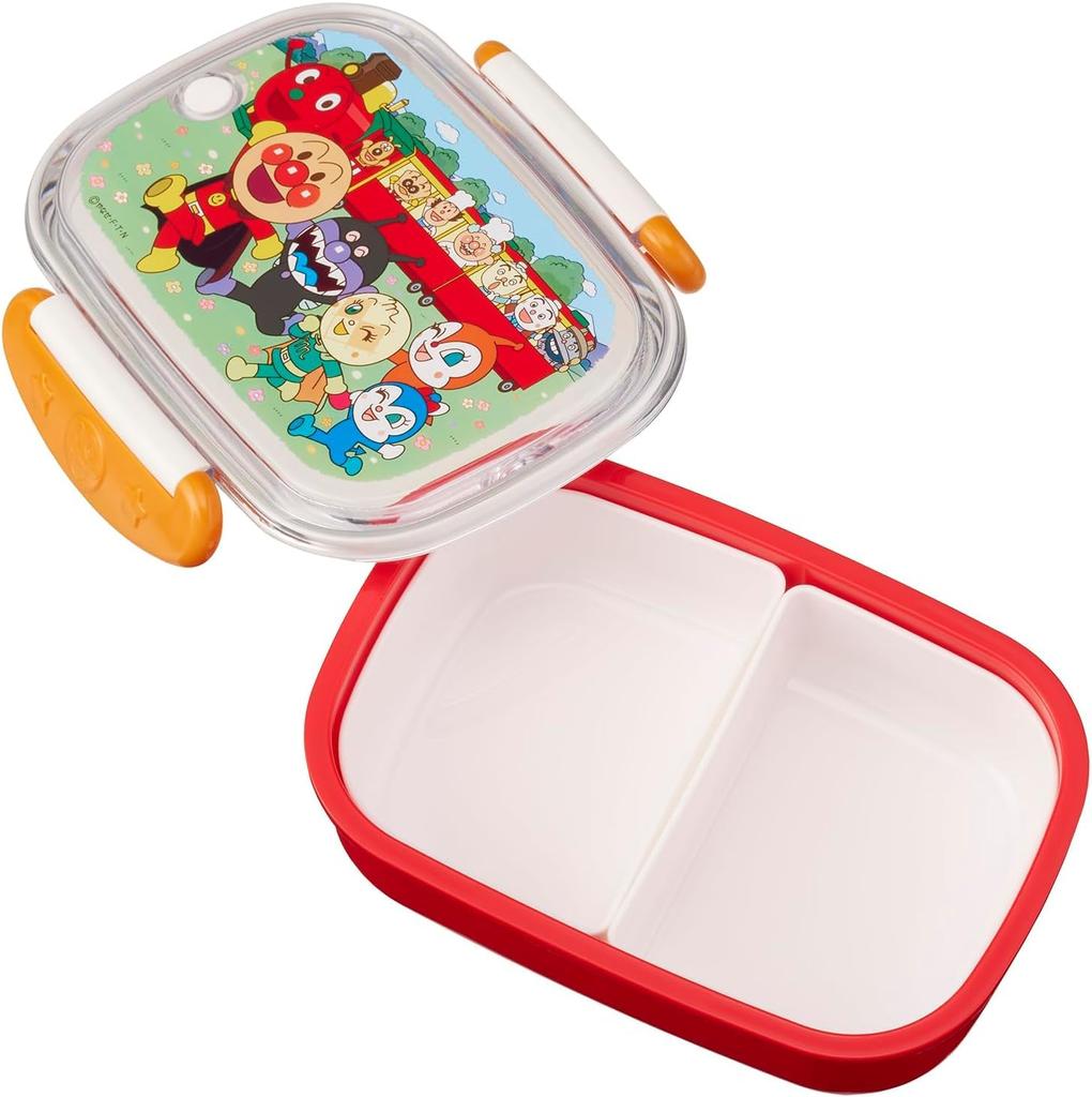 Anpanman Bento Box, 1 Tier, Dishwasher and Microwave Safe, Made In Japan, 360ml, Red (Bento Box, Balanced)