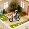 Ручная работа 1/64 Набор фигурок велосипедистов с реалистичными позами Детальный миниатюрный орнамент велосипедиста Для создания DIY сцен
