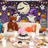 2D flat-print party banner featuring a cheerful Halloween ghost design is highly suitable as a photography backdrop.zyc