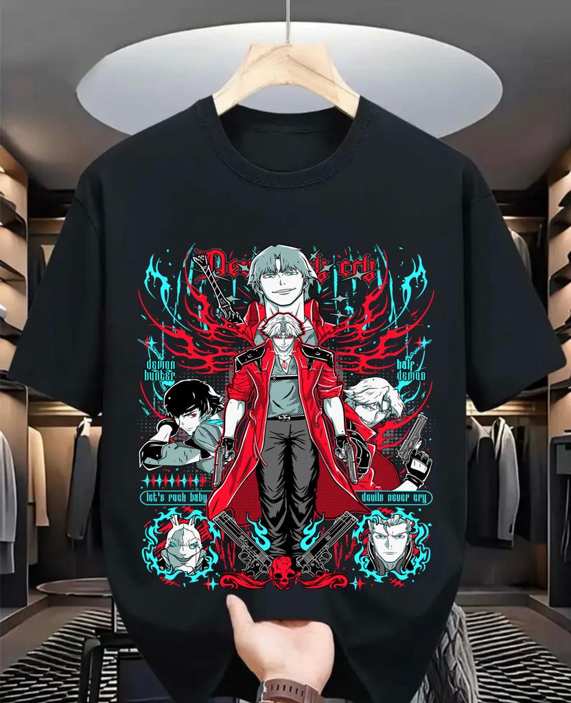 Devil May Cry Данте Футболка Унисекс Футболка Все Размеры, подарок аниме, мультфильм