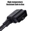 Right Angle OBD2 Splitter Y Cable, 16 Pin 1 Male Splitter To 2 Female Extension Cable 30Cm/12Inch