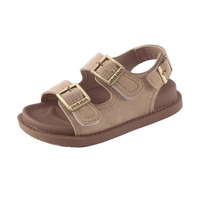 Korean-style children's sandals, new summer collection, open-toe beach shoes for girls, soft-soled, stylish, and casual athletic shoes for boys