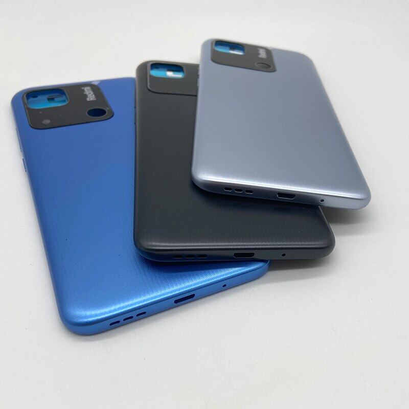 Оригинальная Новая Задняя Крышка Для Xiaomi Redmi 10A Крышка Аккумулятора Задняя Панель Корпуса с Рамкой Камеры Замена Линзы